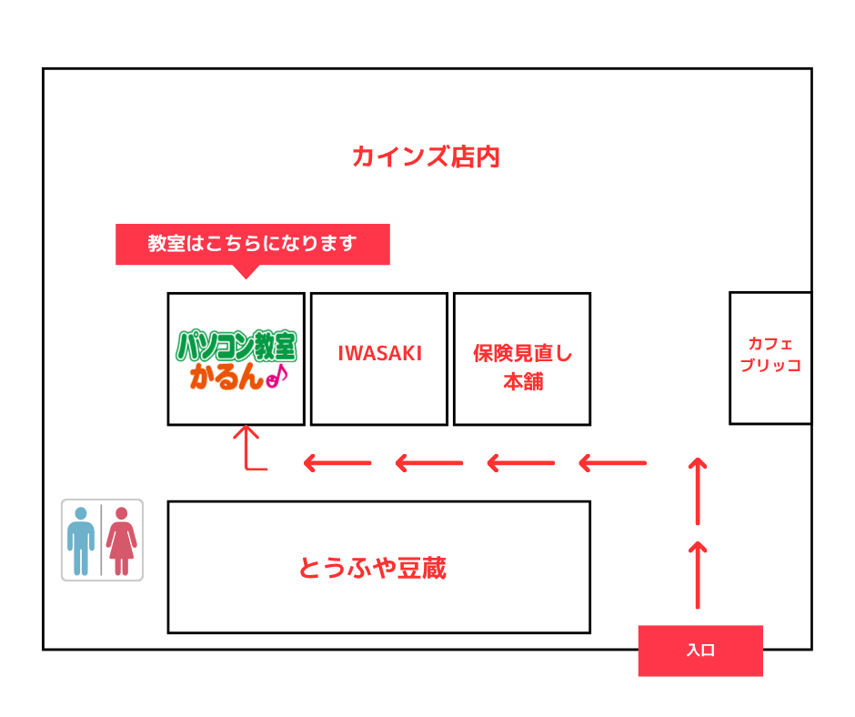 カインズ半田教室のアクセスマップ